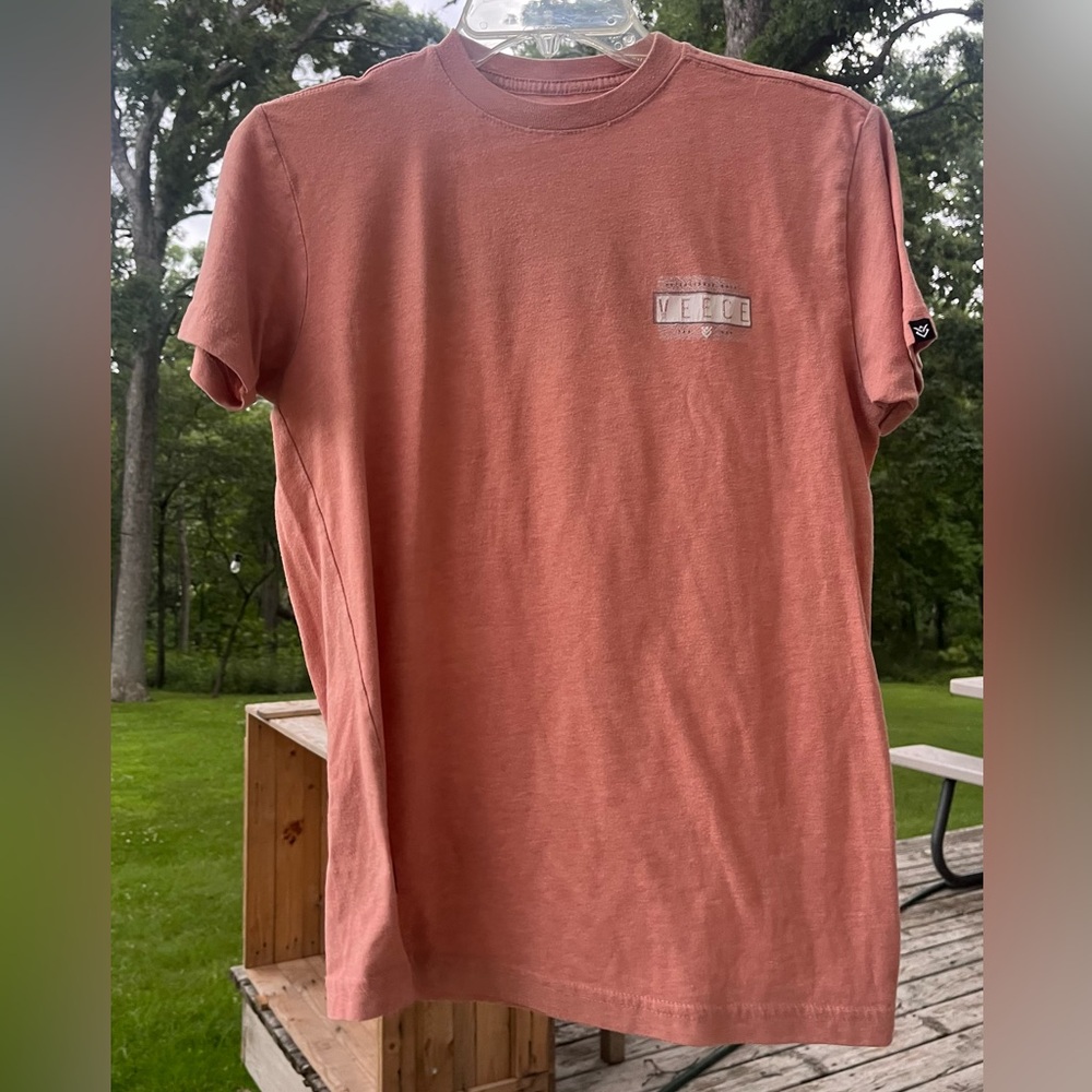 VEECE Tee Young Menās Size S Dusty Coral Short Sleeve Crewneck Graphic T-Shirt